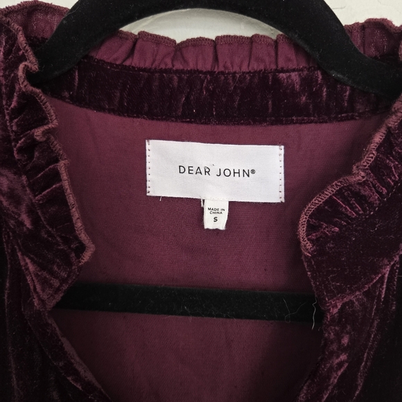 Dear John Velvet Plum Purple Tiered Dress - Picture 8 of 10